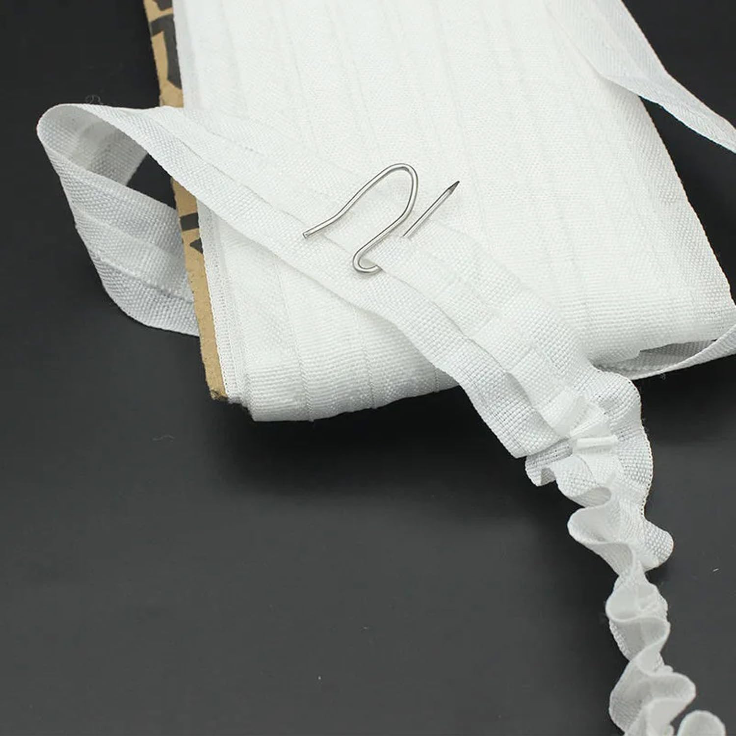 Curtain Narrow Header Tape with Strings 30Mx3Cm Pull Cord Pleat Cloth Heading Be