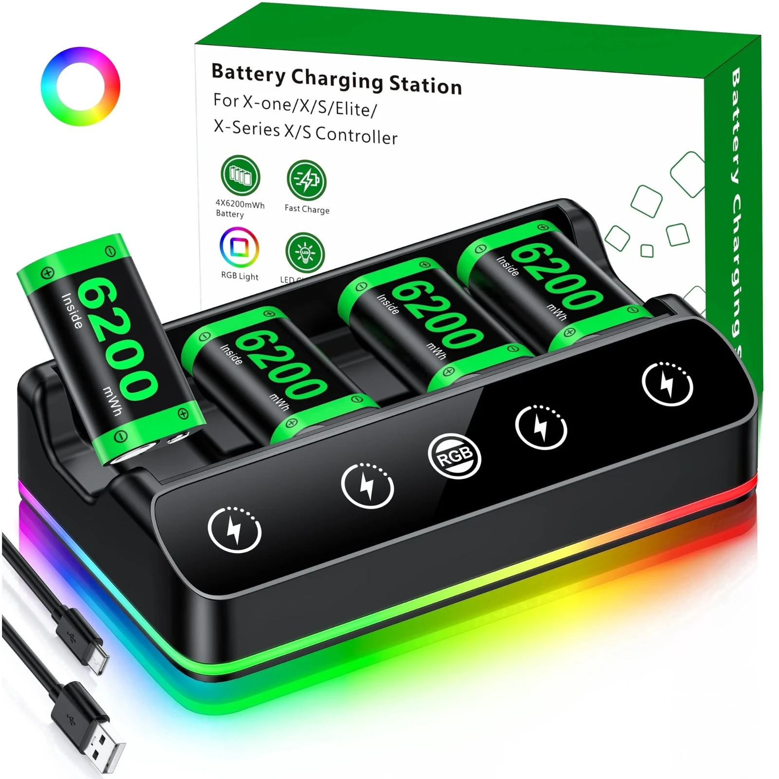 Beboncool Rechargeable Battery Pack for Xbox Series X|S & One Controllers