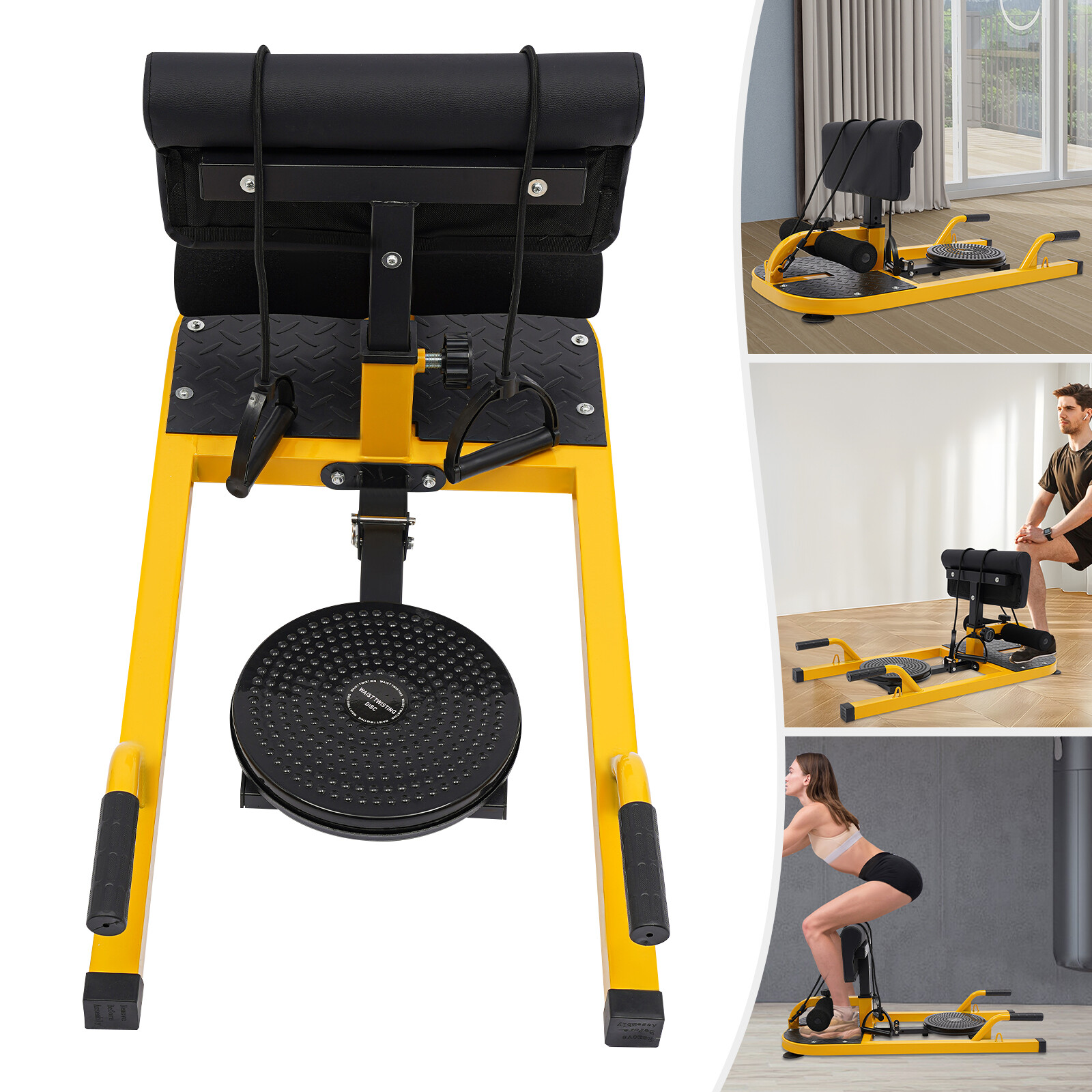 Multifunction Sissy Squat Machine Hip Thrt Machine Sit up Exercise Set U-shape