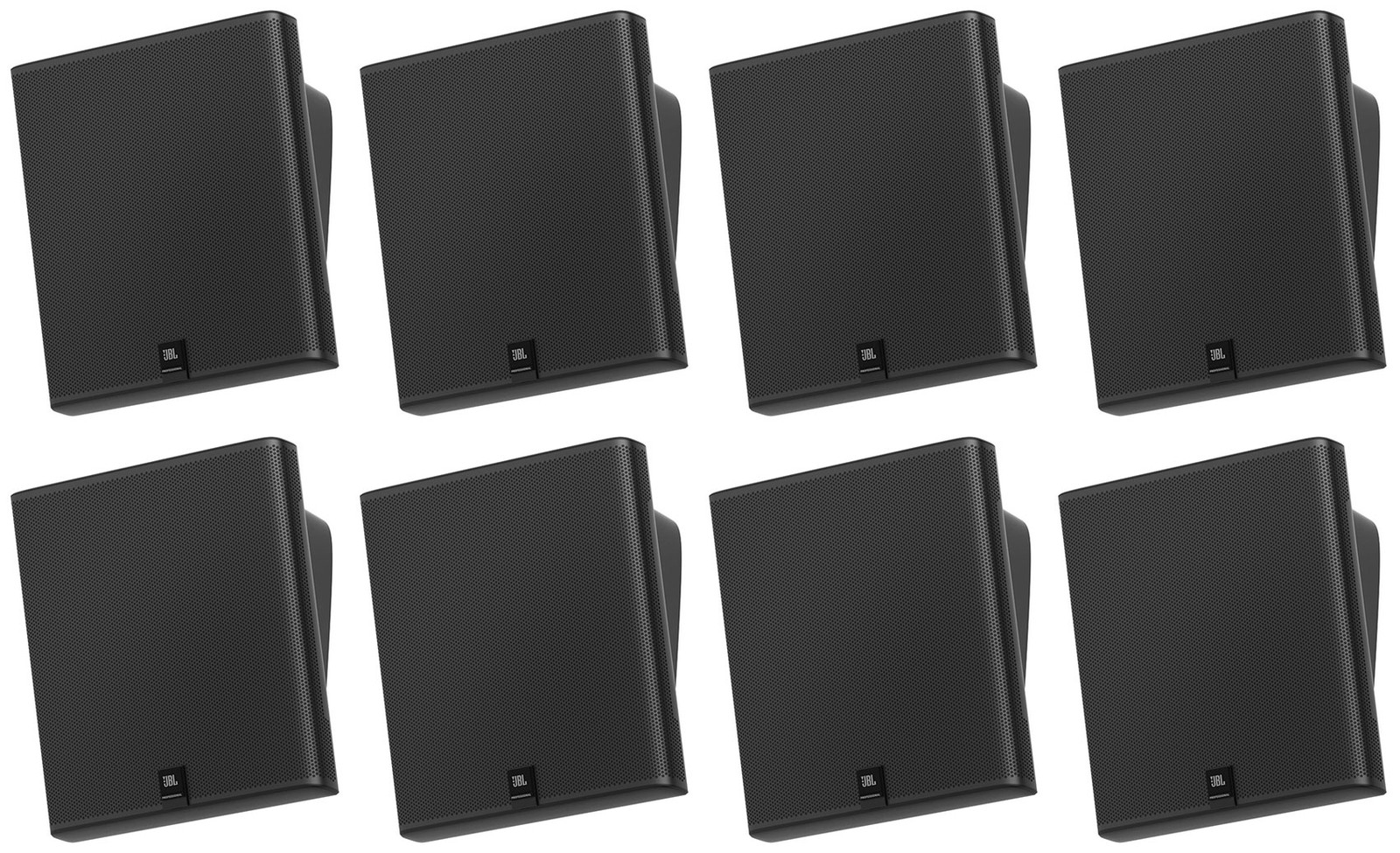 (8) JBL SLP12/T-BK Sleek Low-Profile On Wall Mount 3" 70v Commercial Speakers