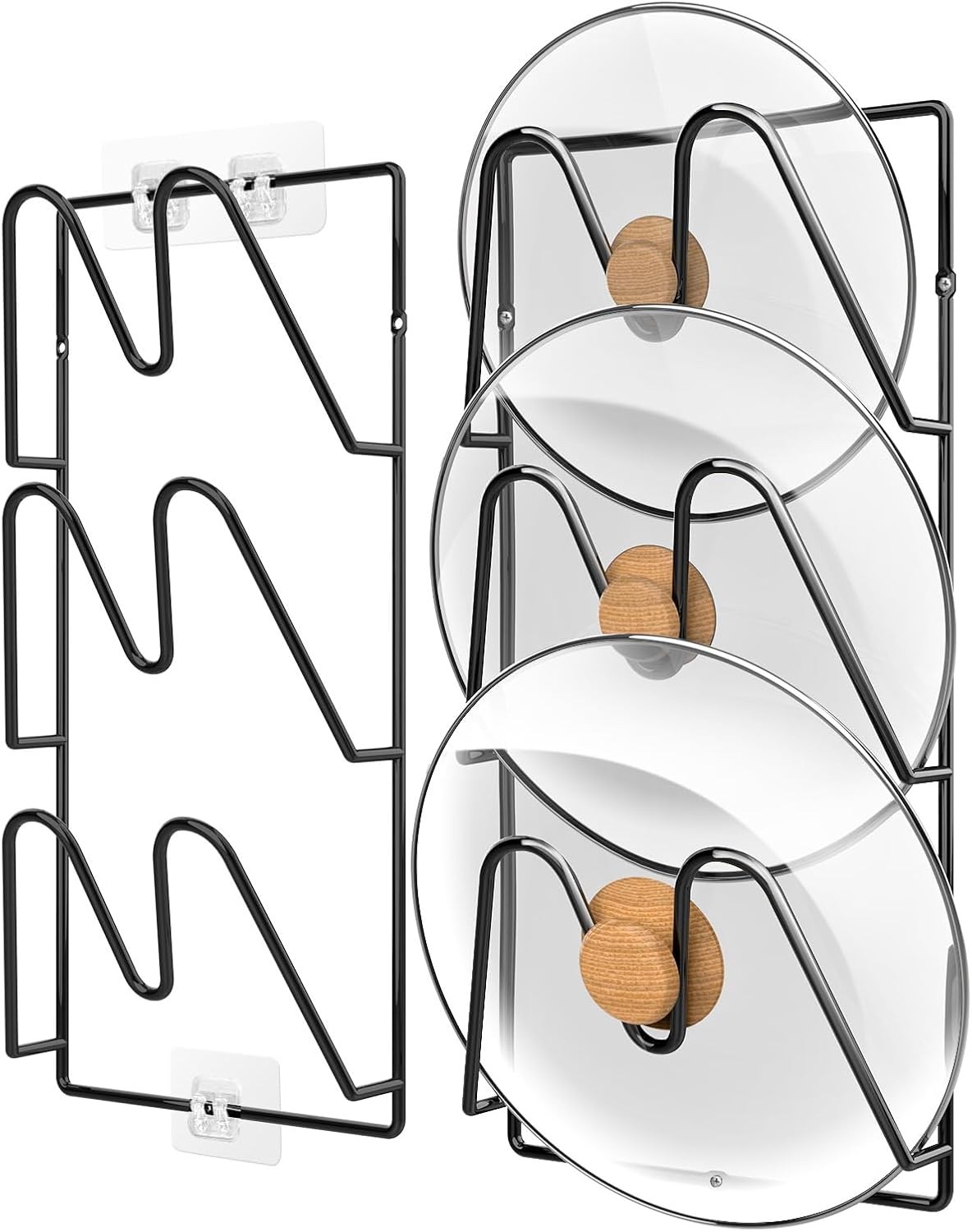 2-Pack Pot Lid Organizer, 6-Tier Pots & Pans Holder Organizer