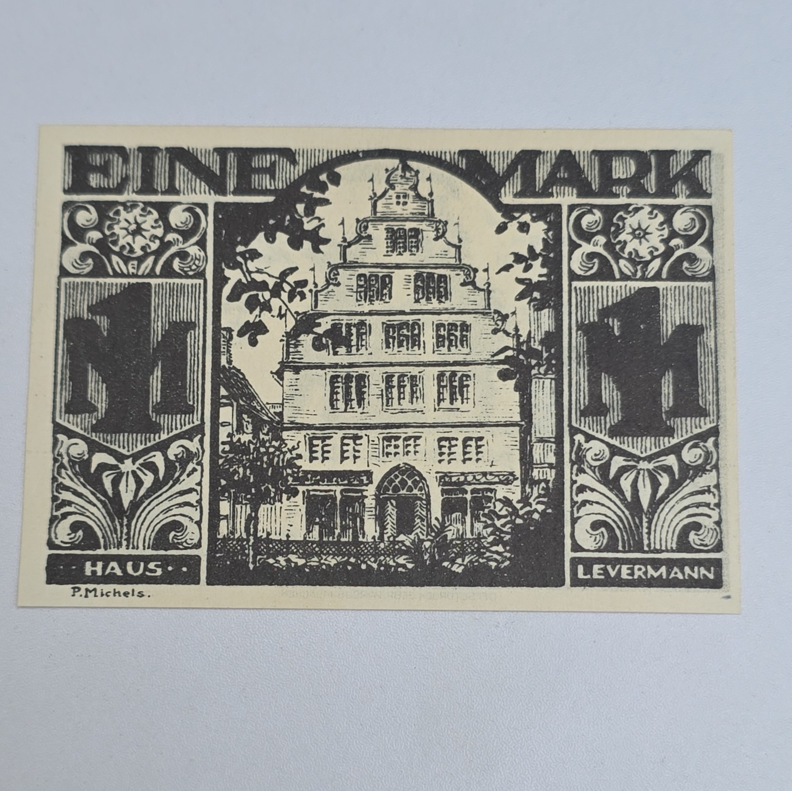 1 Mark 1921 Notgeld  Excellent Condition Old BANKNOTE Germany