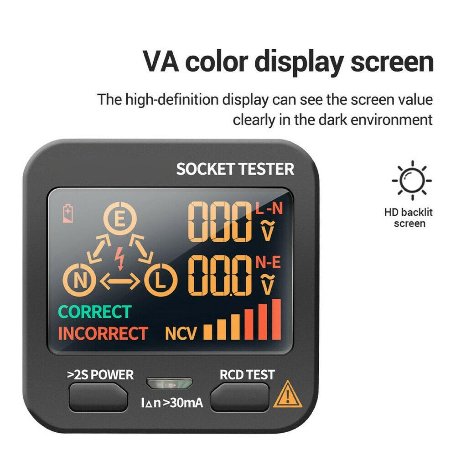 New US Plug AC11 Socket Tester Digital Display Voltage Checker Detector Tool