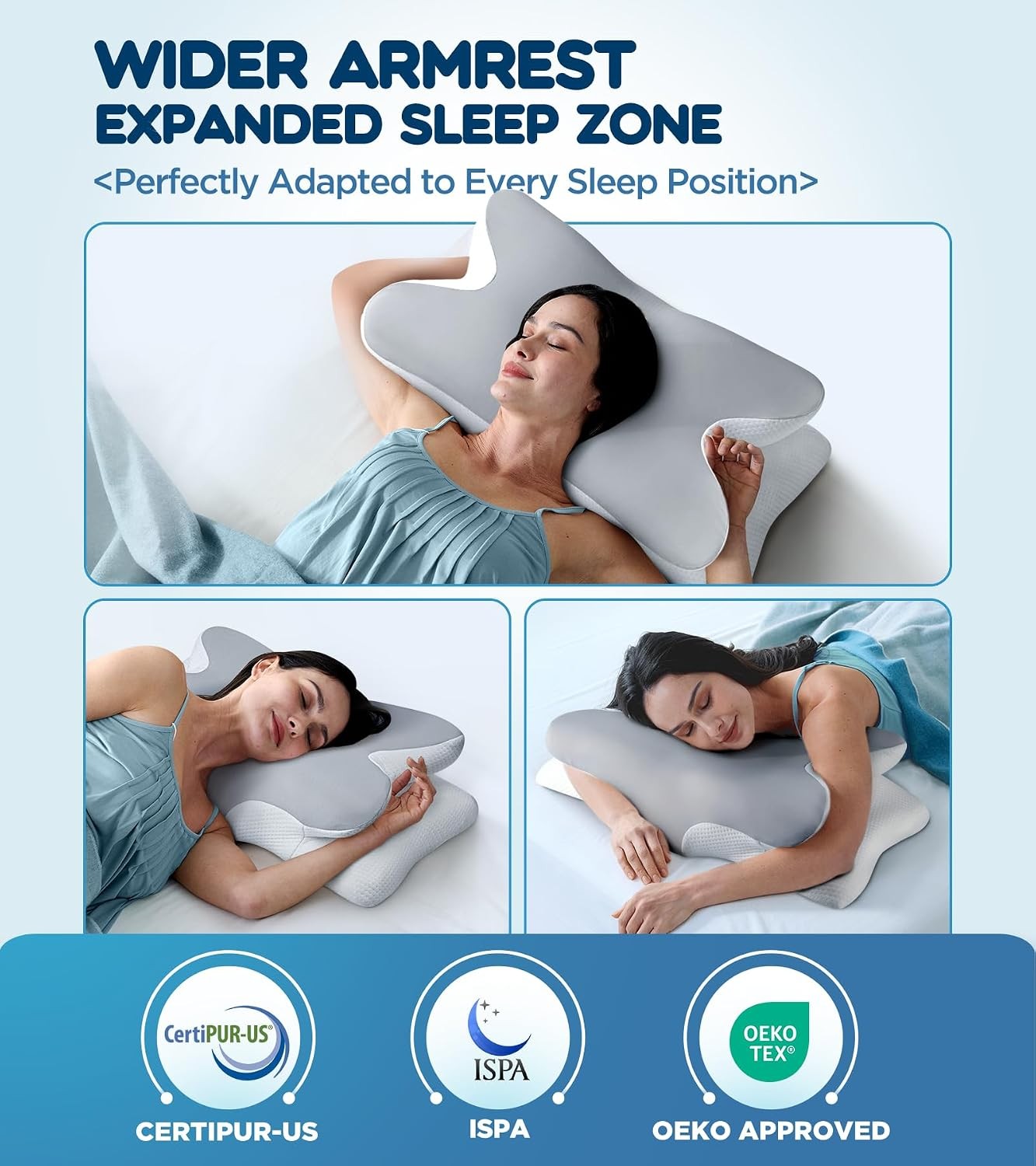 Ergonomic Cervical Neck Cooling Pain Relief Pillow for Sleeping Support