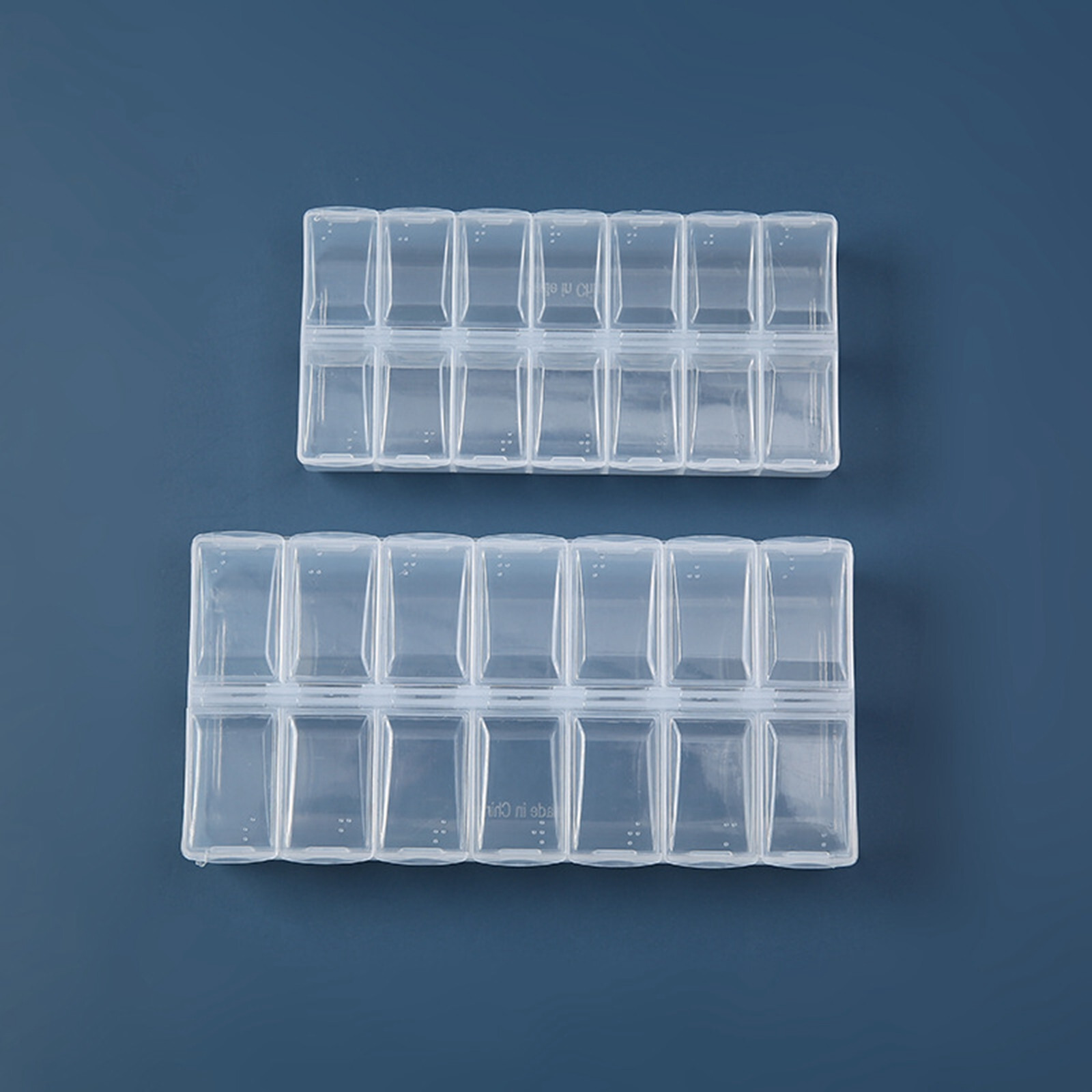 Clear Plastic Organizer Box Case 14 Grids Jewelry Bead Display Storage Container