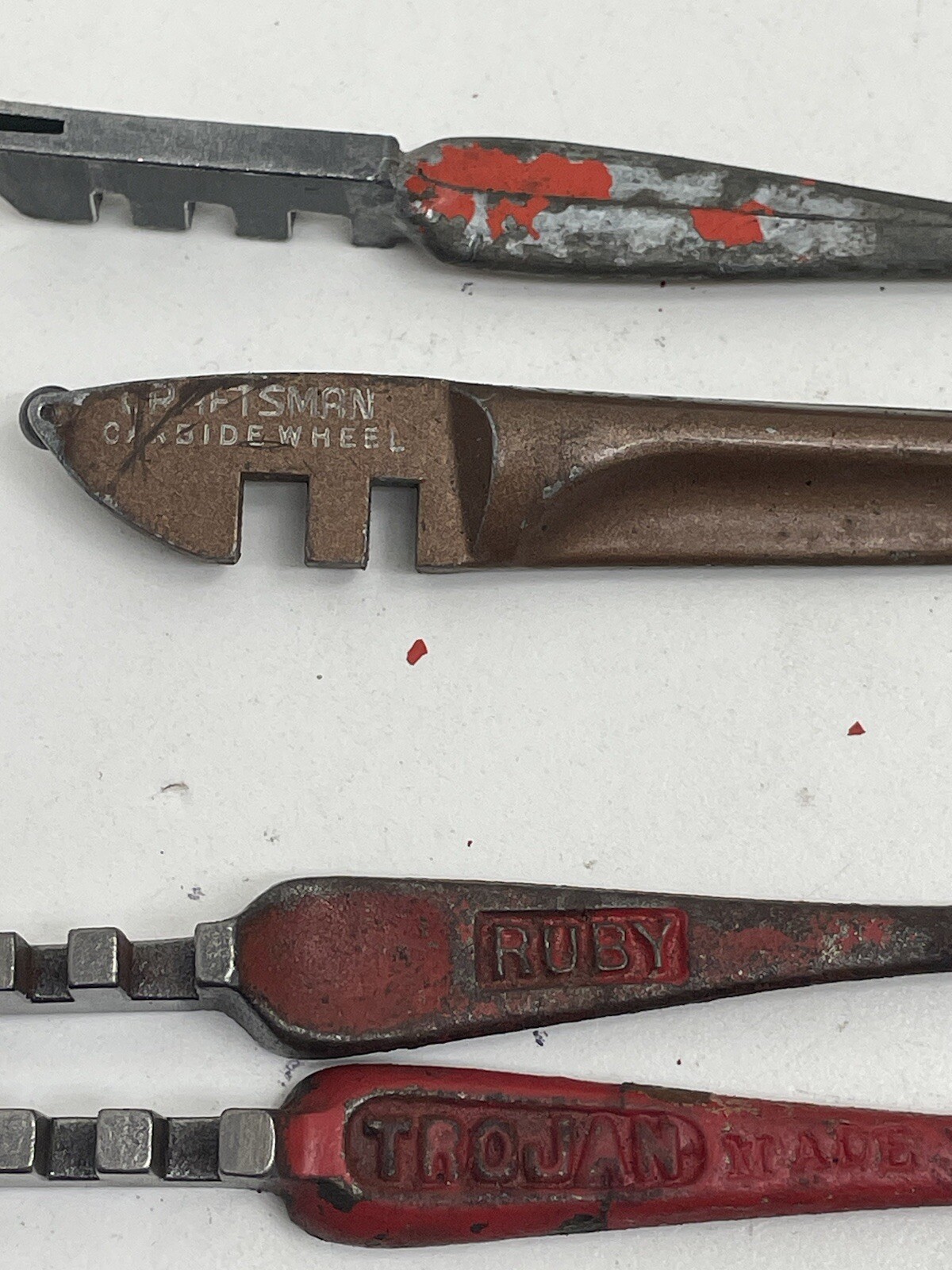 Assorted Glass Cutters -5, Ruby, Fletcher, Trojan, Craftsman, And Unmarked