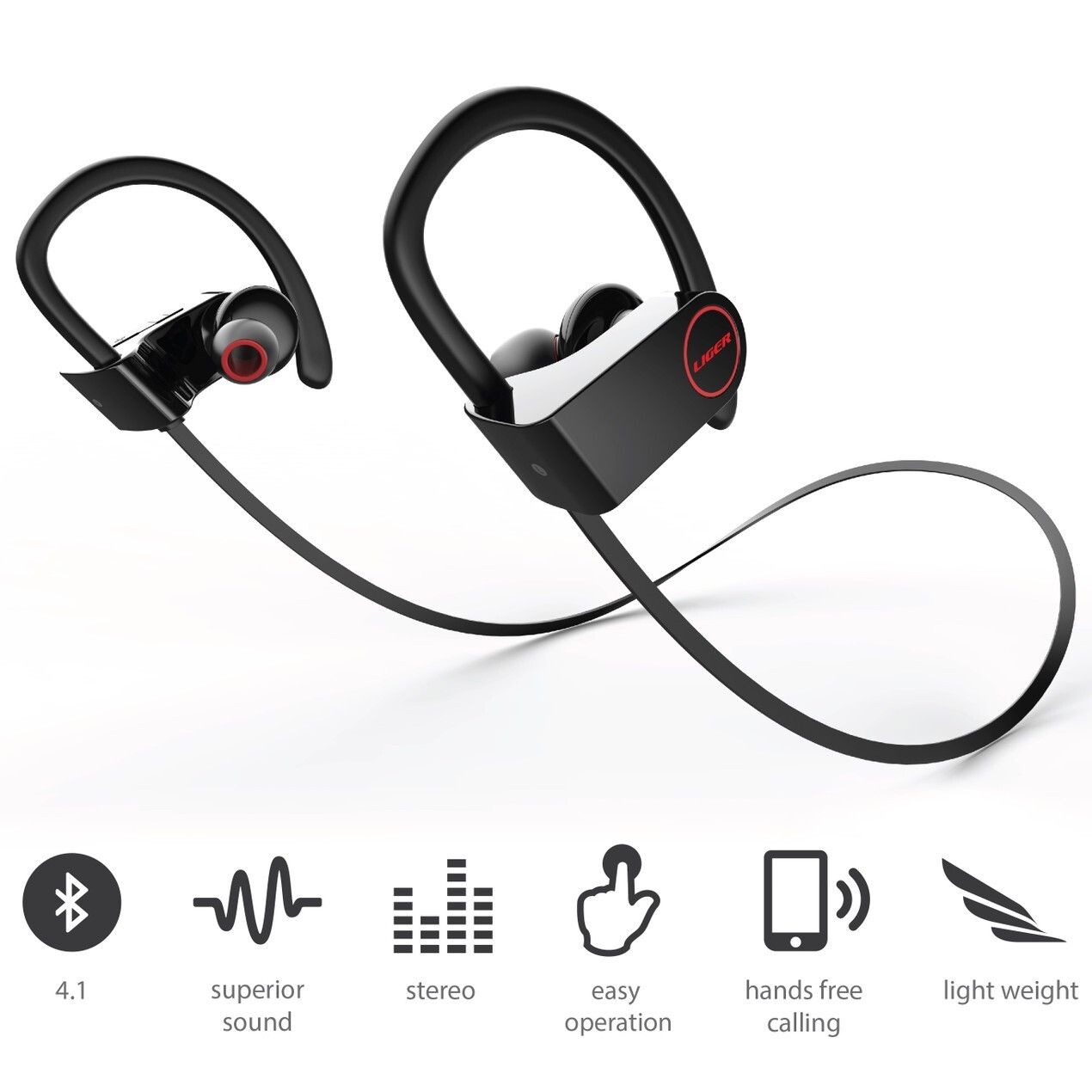 Bluetooth Headphones Noise Cancelling Waterproof