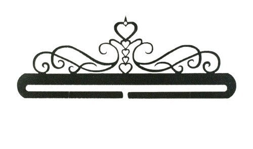 Classic Motifs 12 Inch 5 Heart Scroll Split Bottom Craft Holder