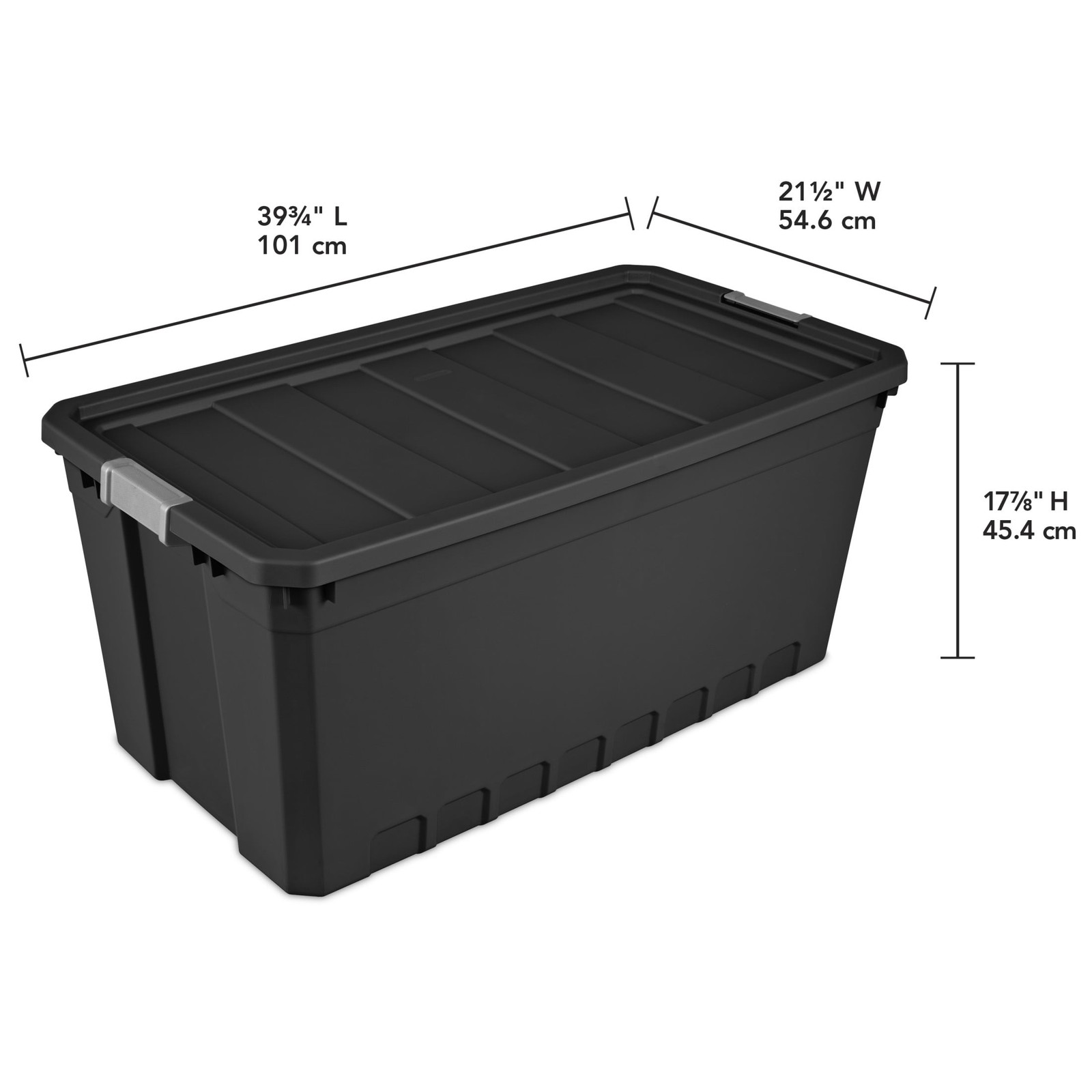 3 PACK 50 Gal Storage Containers Large Stacking Bin Box Plastic Tote Organizer