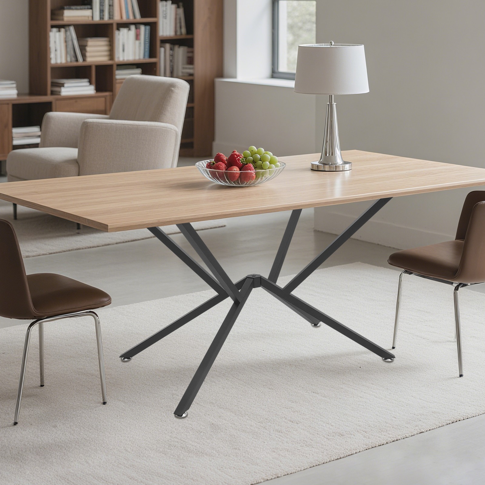 0.8mm/30mm Metal Table Legs Table Crossed-leg Modern Table Legs Iron Black US