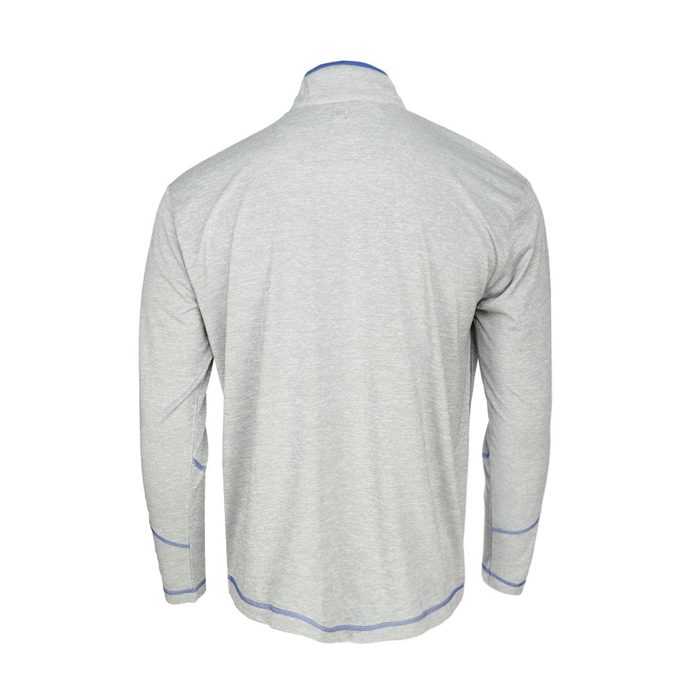 Page & Tuttle Heather Mock Neck QuarterZip Pullover Mens Grey Casual Athletic Ou
