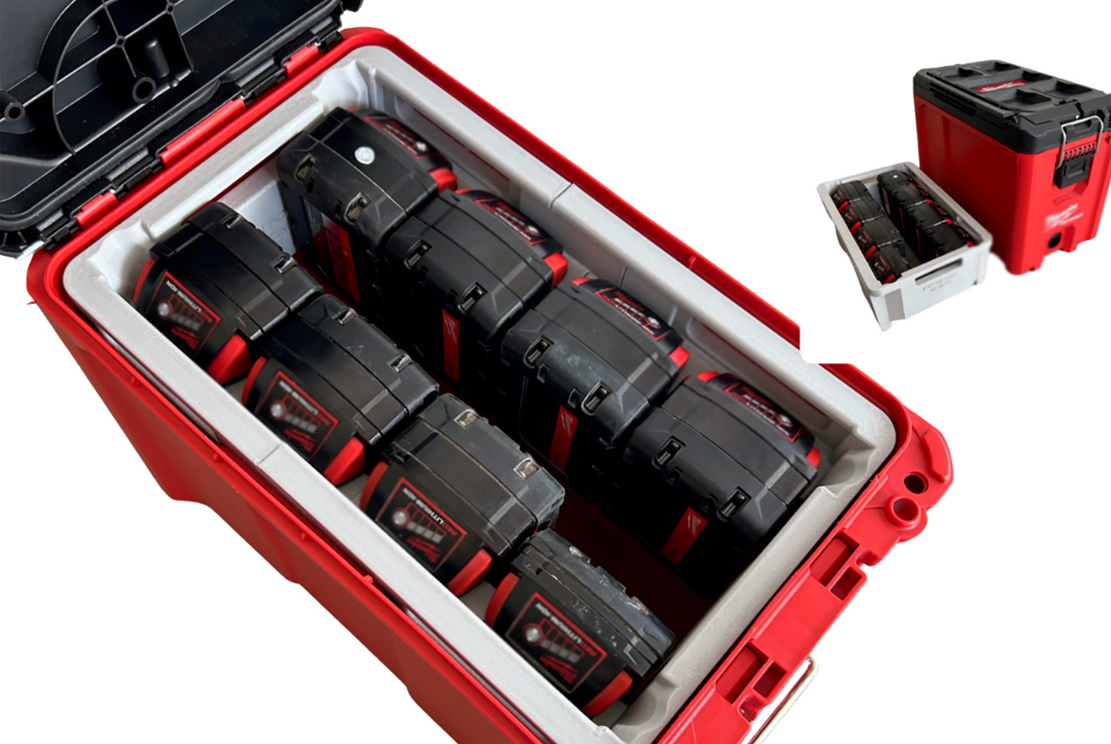 M18 Battery Rack UPPER Insert for Milwaukee Packout (Insert Only)