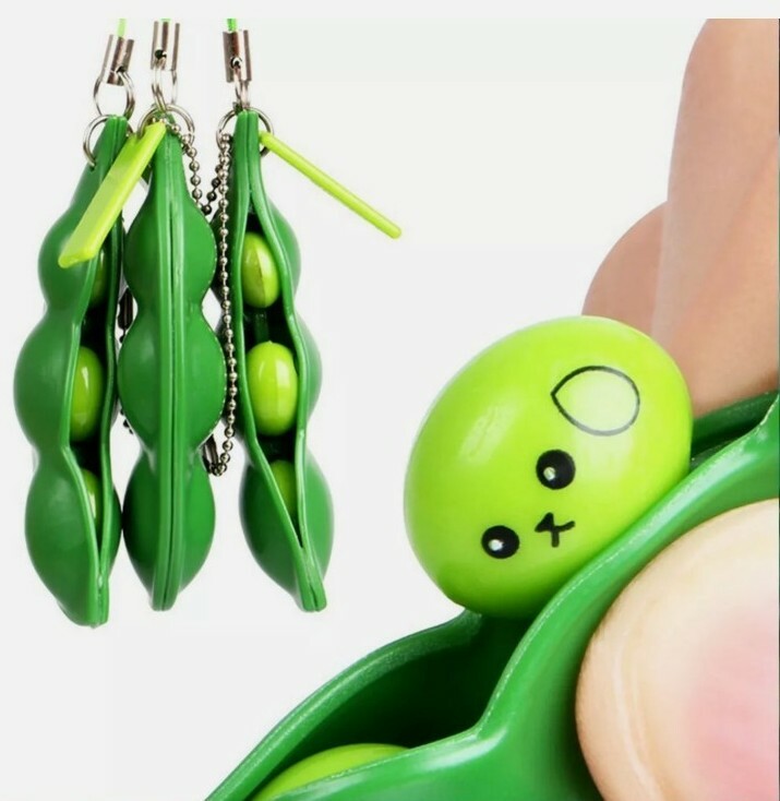 2 pack  Fun Squishy Beans Antistress Peas Stress Relief Novelty Gag Toys Squeeze