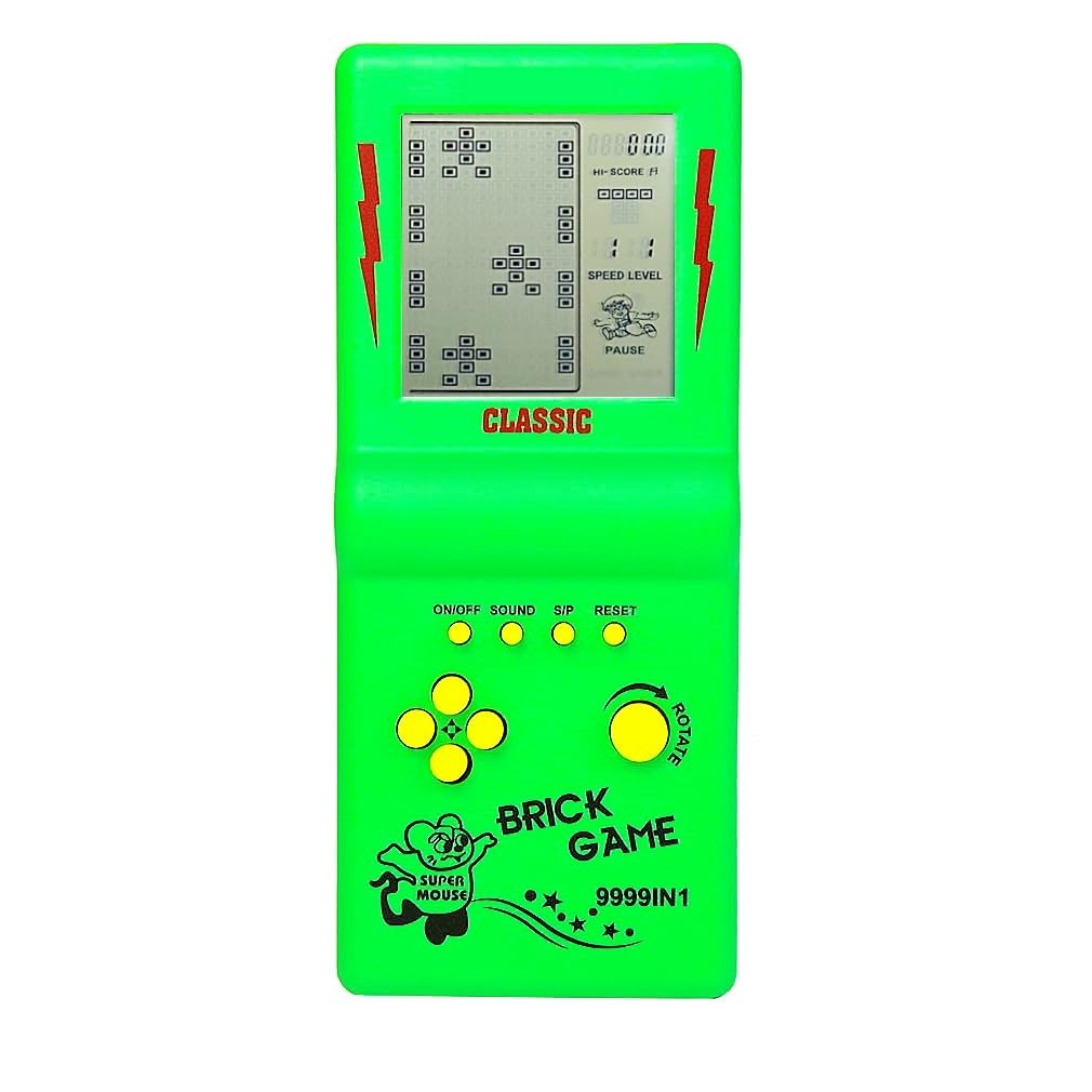 HLF 3.5-inch Large Screen Retro Brick Game Console for the 7.1 inches, Green