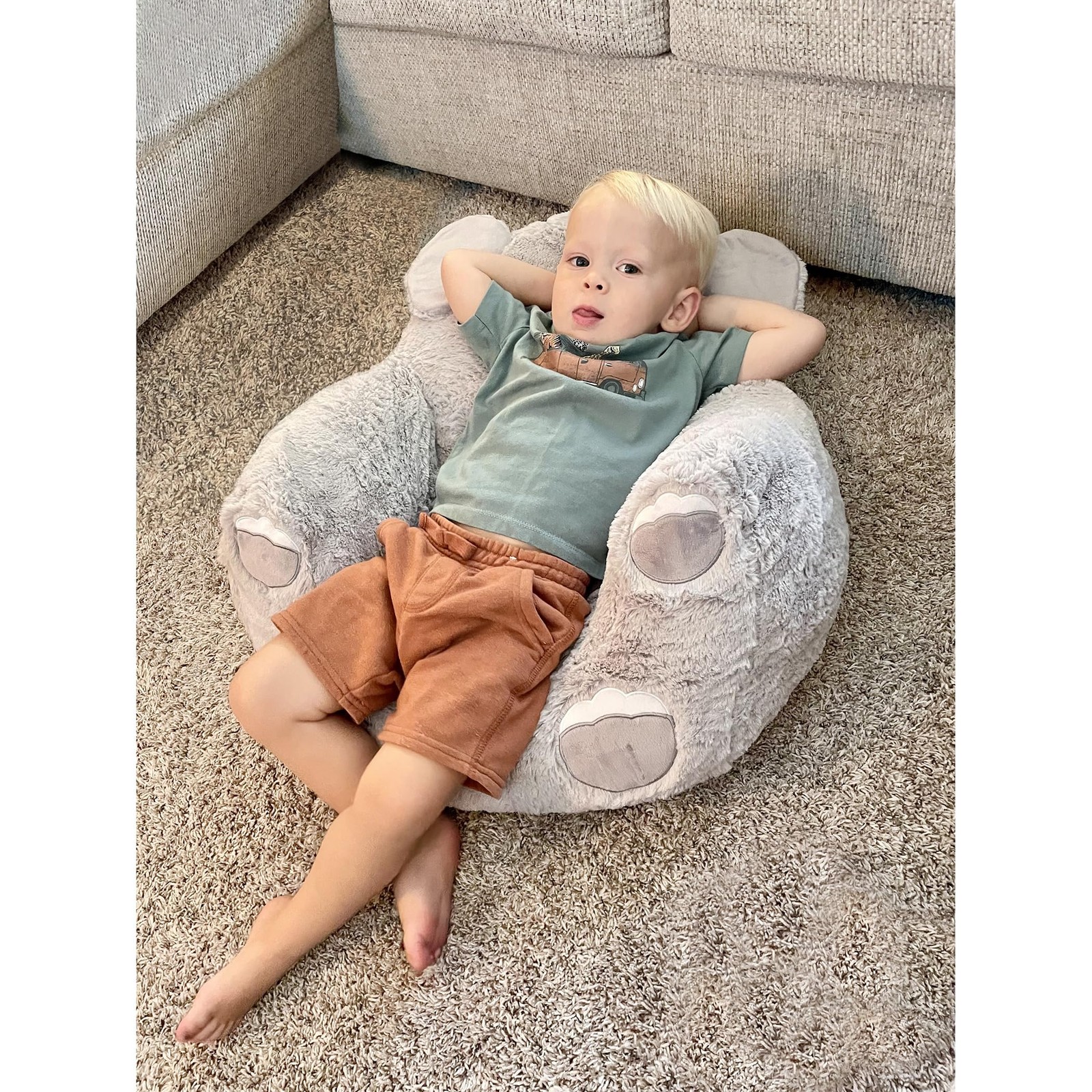 Sloth Toddler Chair Plush Character Kids Chair Comfy Pillow Chair for Boys and G