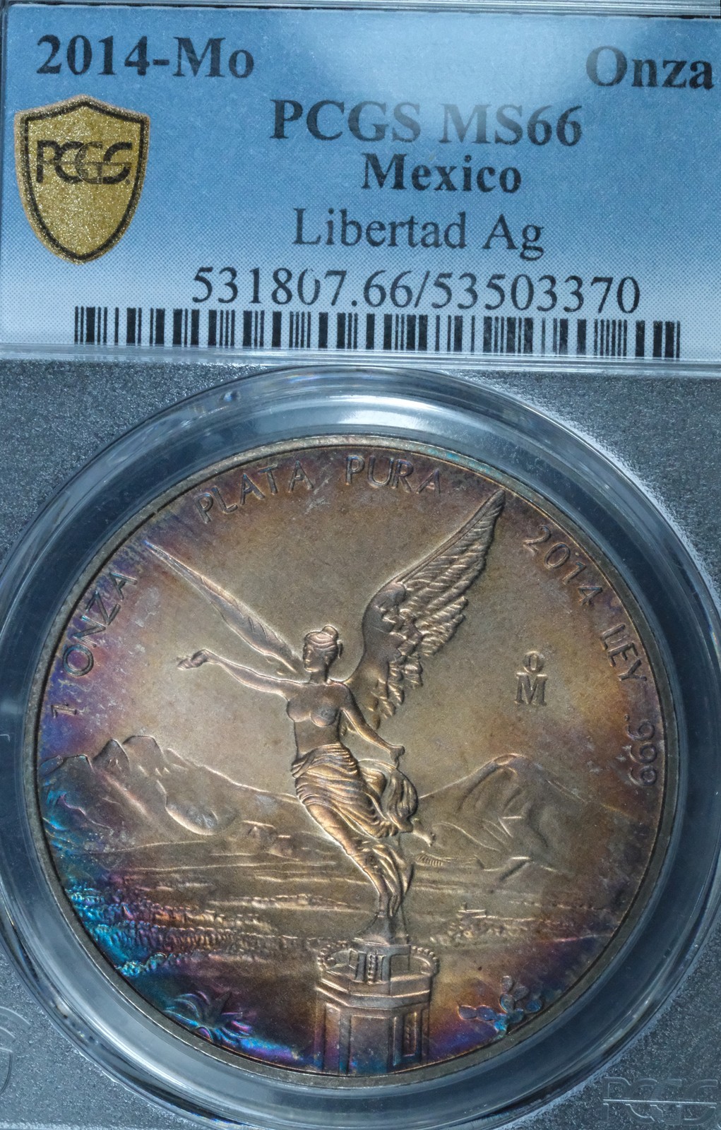 2014 Mo MS66 Libertad Silver Onza PCGS 53503370
