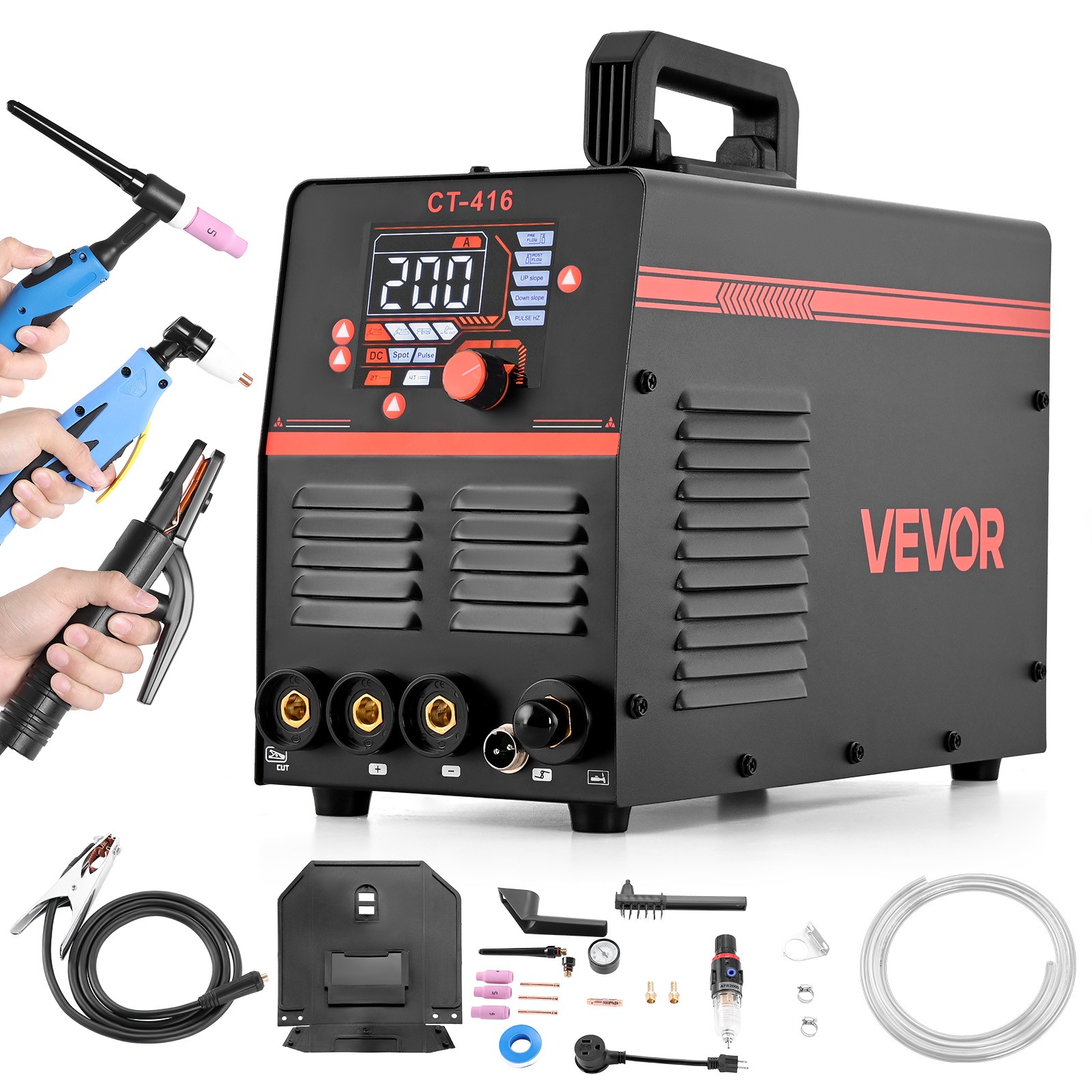 VEVOR 3-in-1 Plasma Cutter Welder Combo CUT/TIG/MMA Digital Display 110/220V