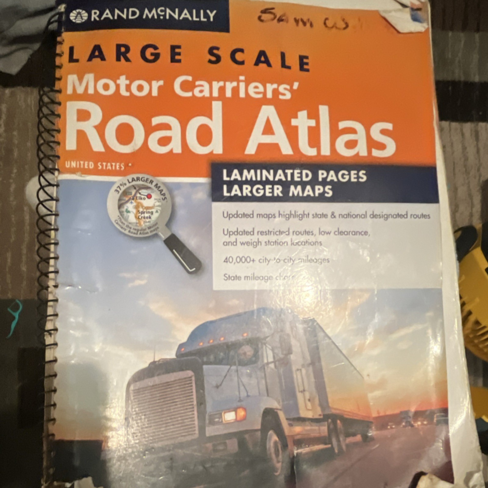 Rand McNally Large Scale Motor Carriers' Road Atlas US Laminated Pages