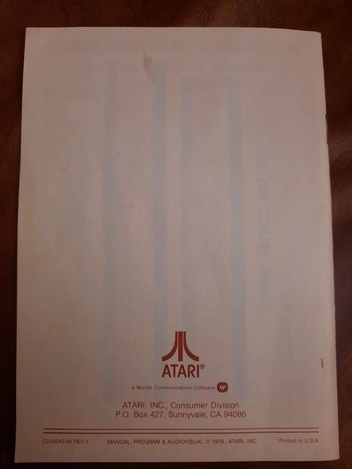 Vintage Atari 2600 Asteroids Instruction Manual Only 1979