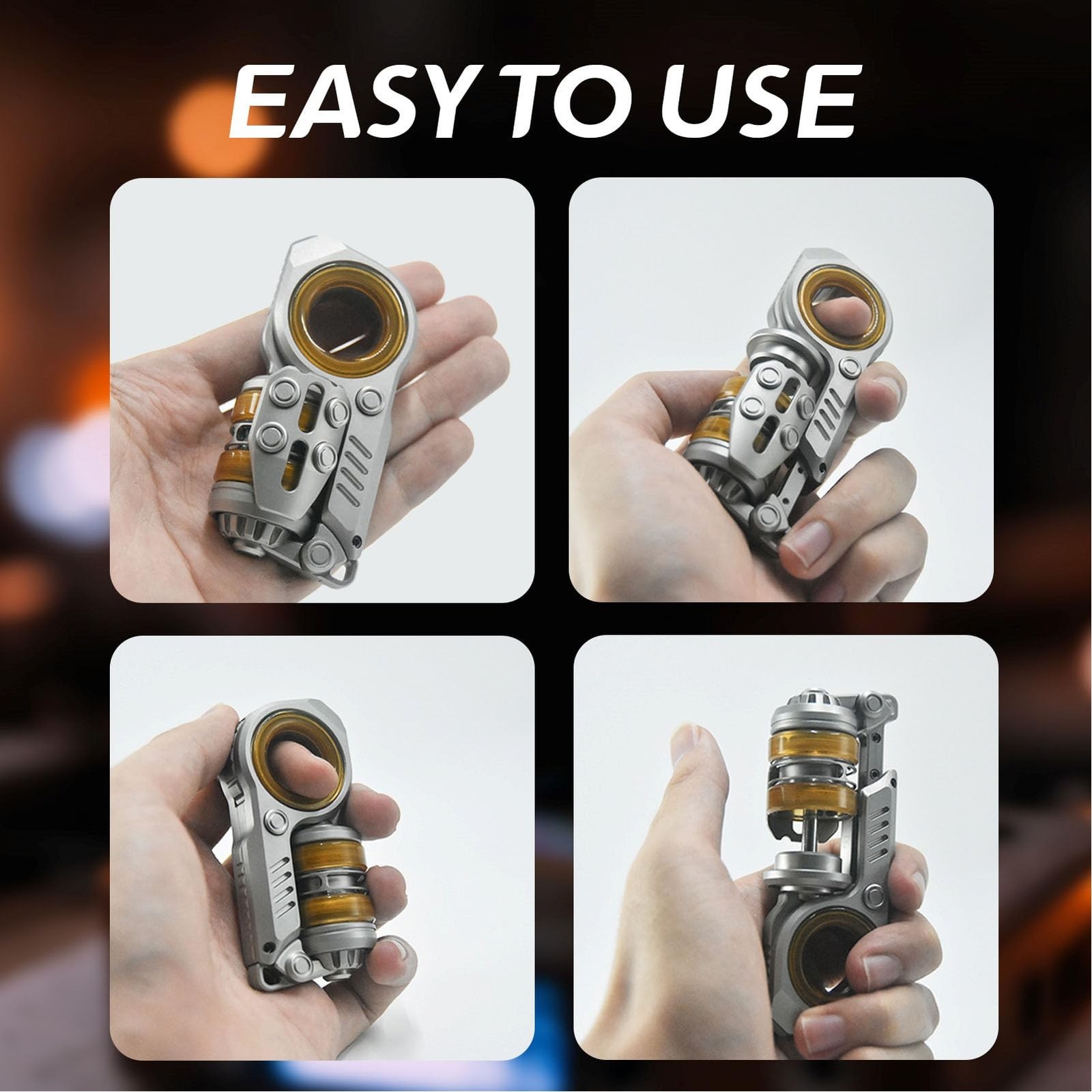 Magnetic Stress Relief Toy, Fingertip Decompression Device with Rotating Clic...
