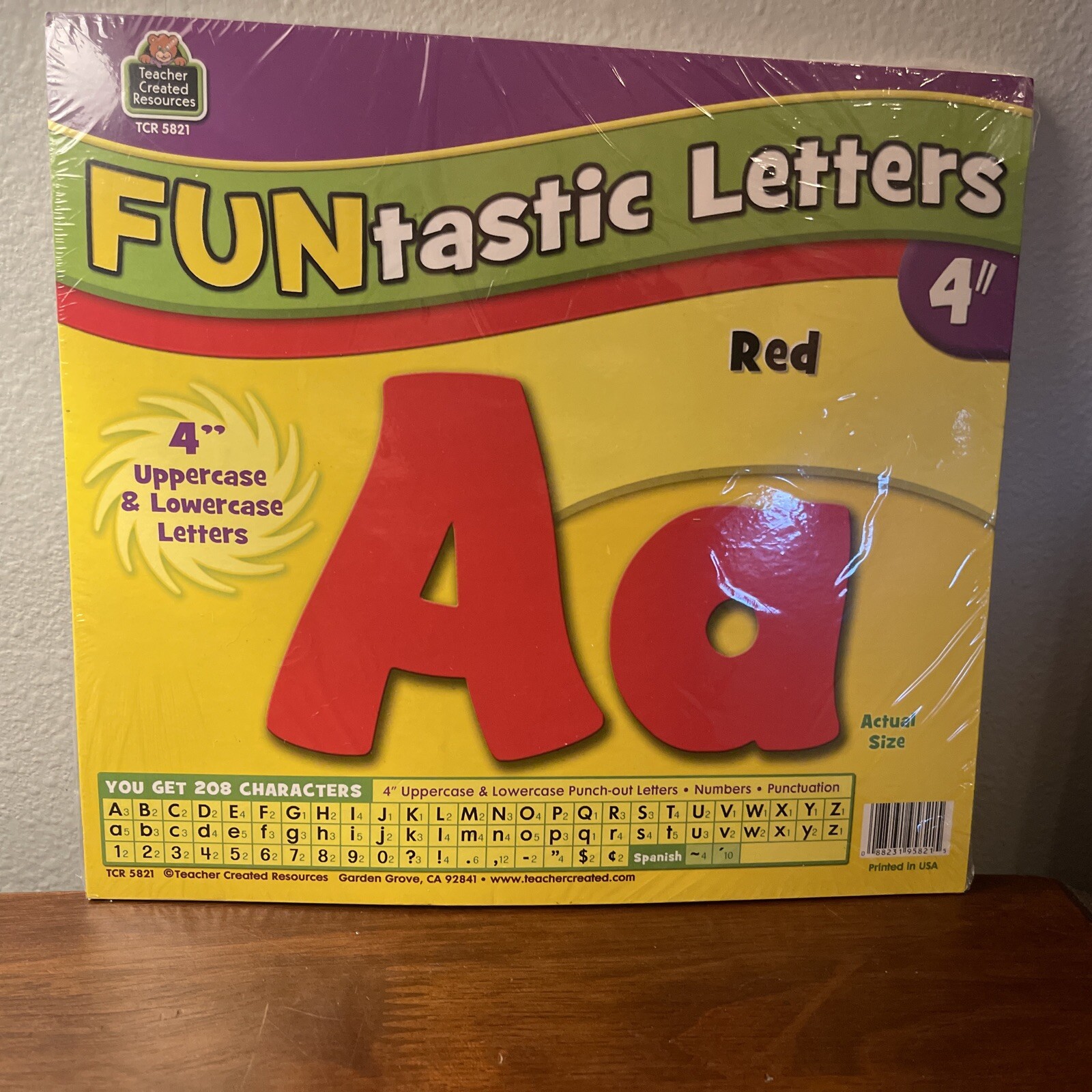 NEW Teacher Created Resources Red Funtastic 4" Letters Combo Pack