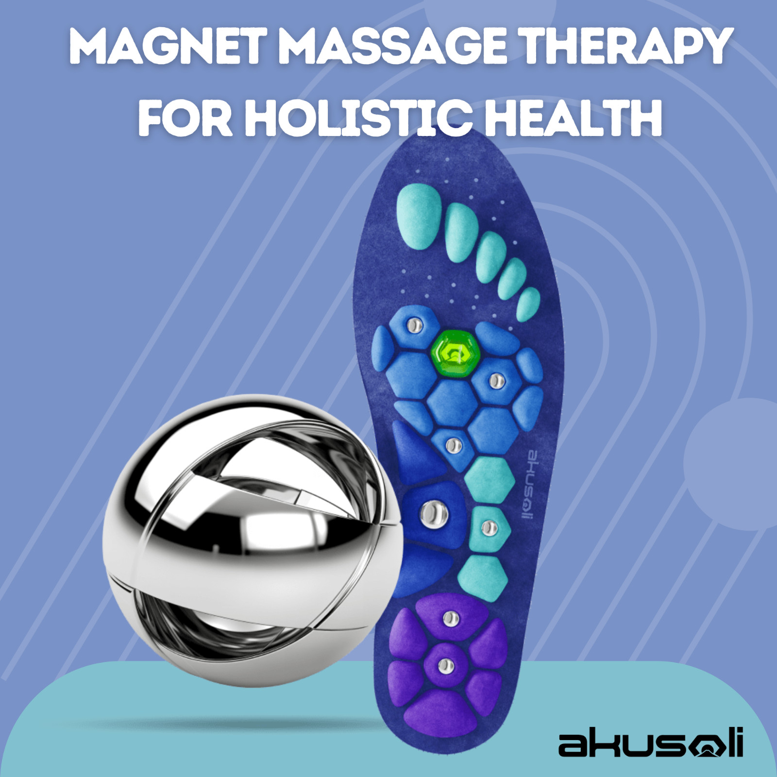 AKUSOLI® | Magnetic Acupressure Massage Shoe Insoles for Pain, Plantar Fasciitis