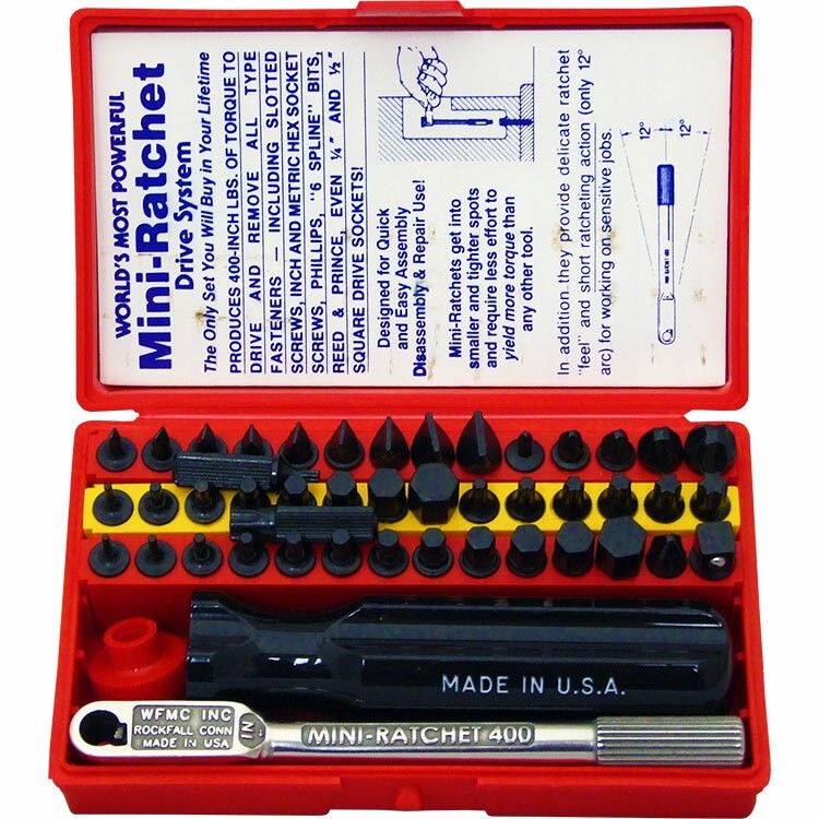 Wadsworth Super Deluxe Set 52pc WFMC 4-52  MINI RATCHET TOOL KIT  brand new!