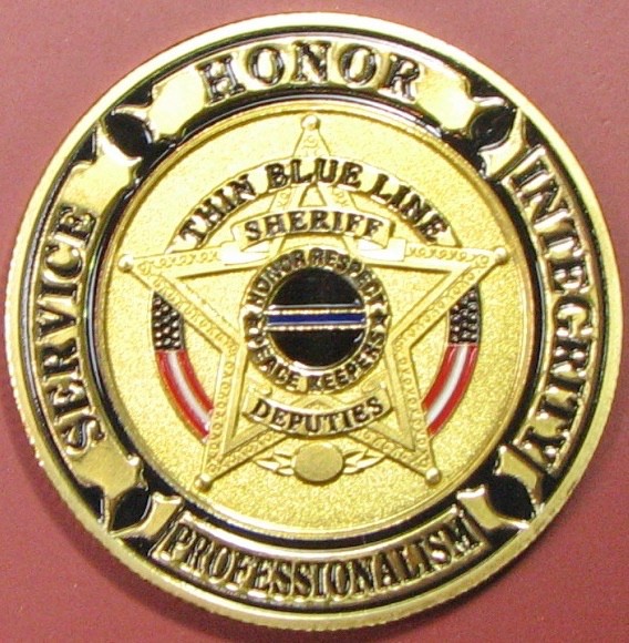 Thin Blue Line. Challenge Coin. 86B.
