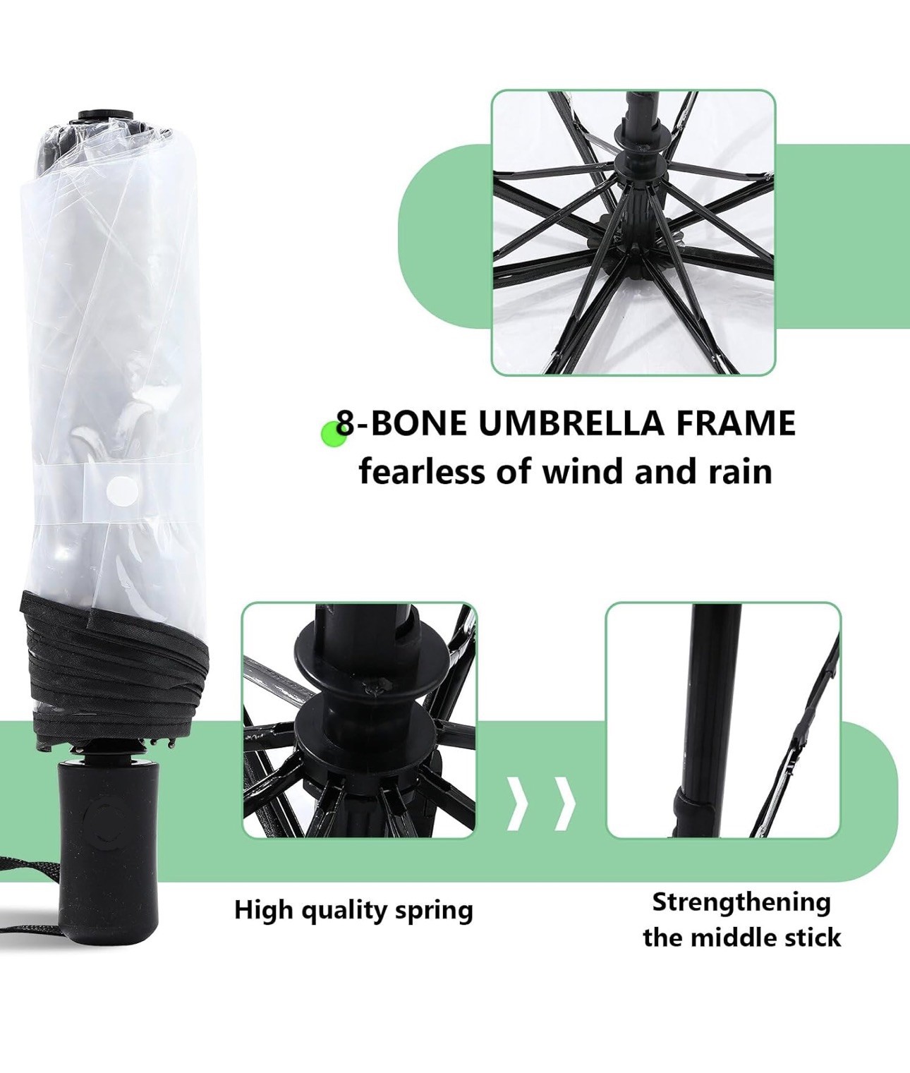 Clear Umbrellas, Clear Wedding Umbrellas,Transparent Umbrella Compact