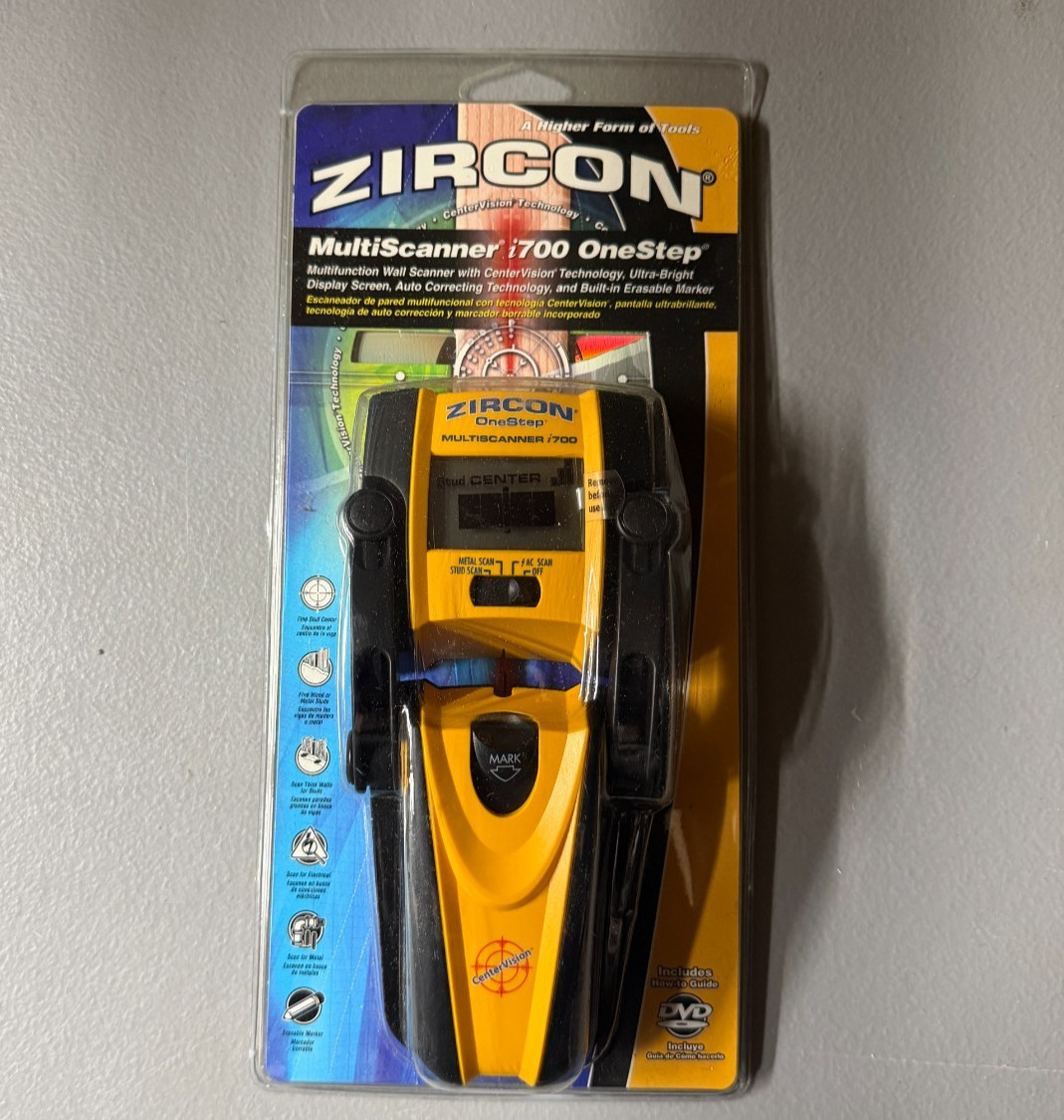Zircon Multi Scanner i700 One Step Wood Metal AC Wall Scanner  NEW