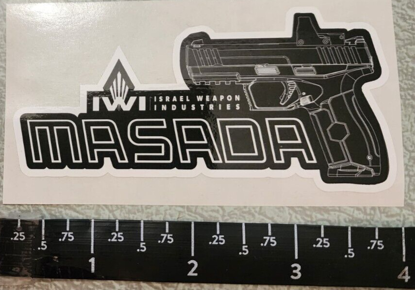 IWI Israel Weapon Industries Masada Handgun Vinyl Decal Sticker Shot Show