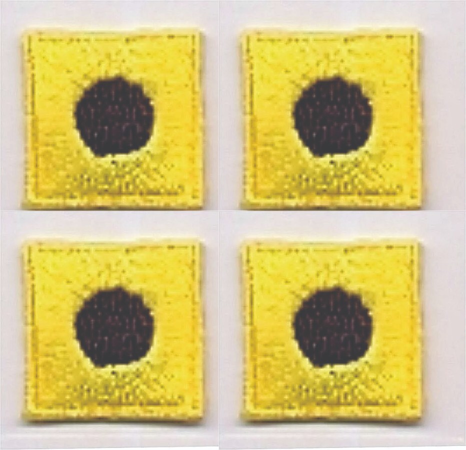 Maritime Signal Flag Letter I India Patch Lot of 4 Embroidered Iron on (5/8" in)