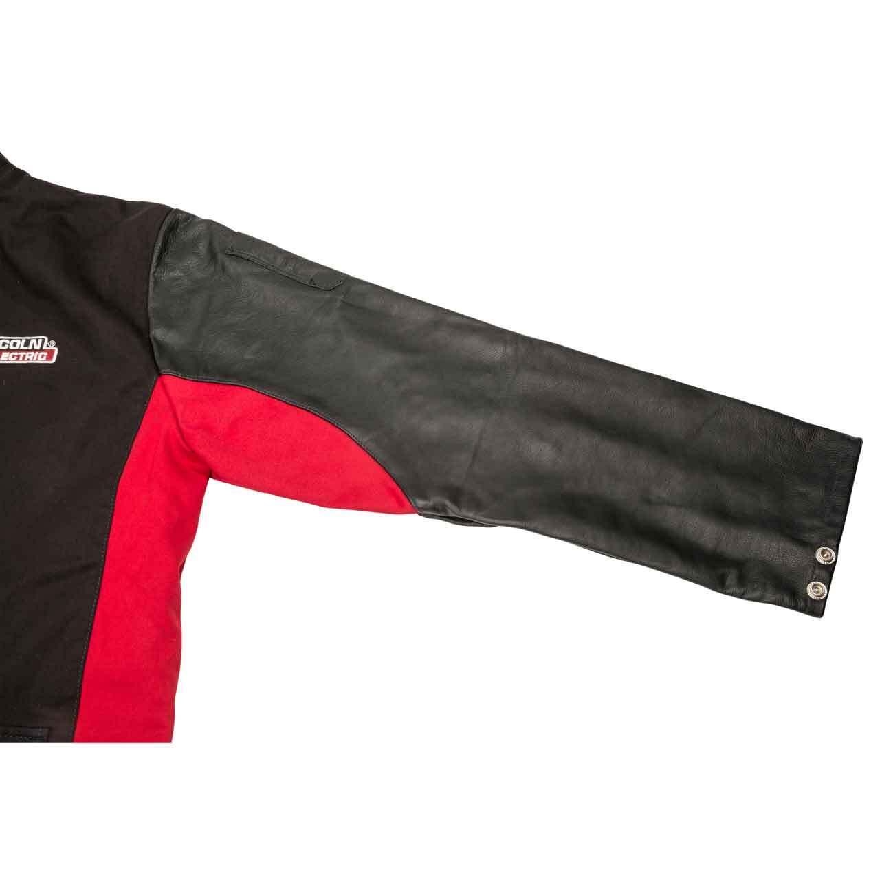 Lincoln Electric K2987 Shadow Grain Leather Sleeve Welding Jacket Medium