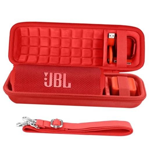Hard Travel Case for JBL Flip 7/6/5/4 Speaker, Red | For Flip 7/6/5 Red Case