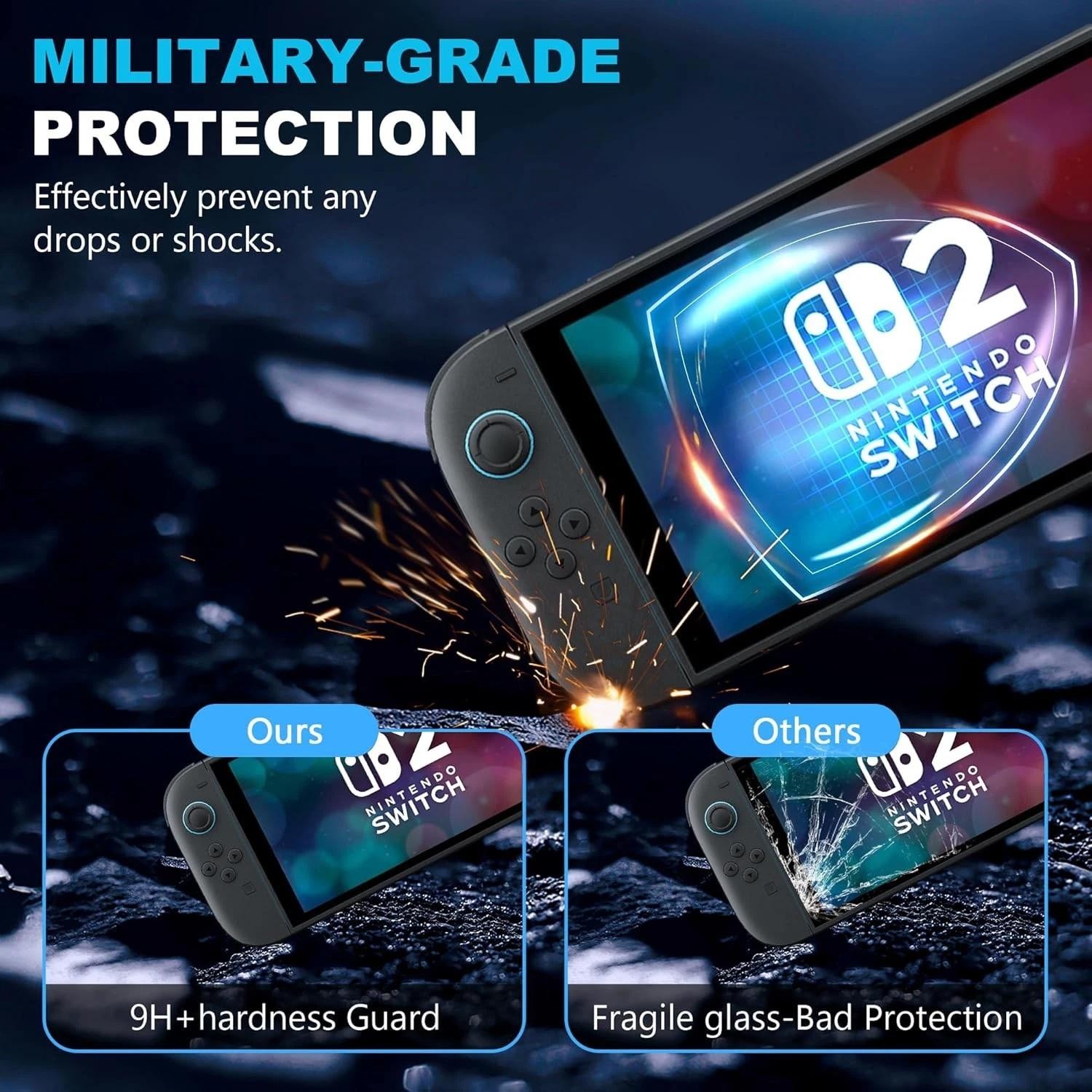 for Ns/nintendo Switch 2 Screen Protector-hd Tempered Ns 2-3 Pack