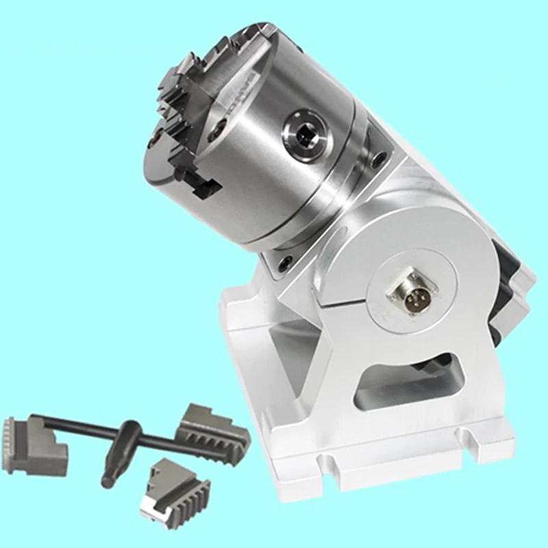 CNC Indexing Head Laser Marking Machine Fourth Axis Adjustable Elevation Angle