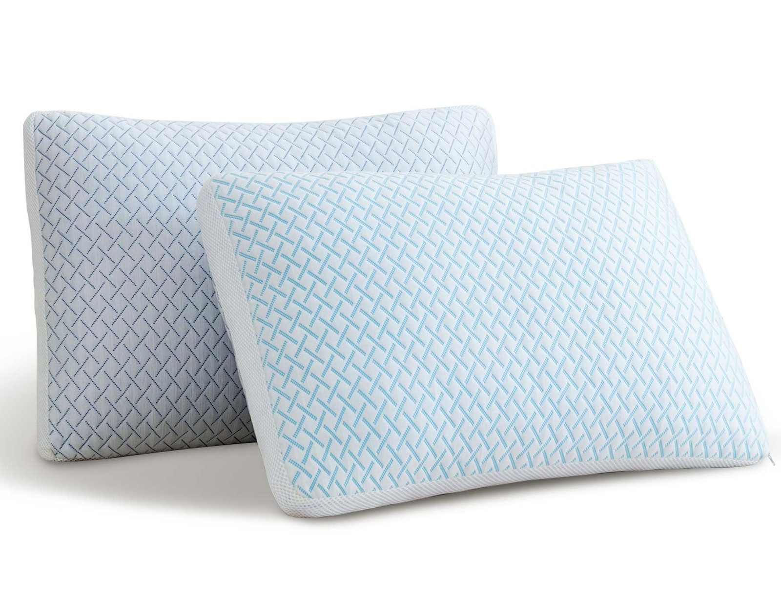 Shredded Memory Foam Cooling Soft Pillows Queen Size Set of 2, Adjustable Hyp...