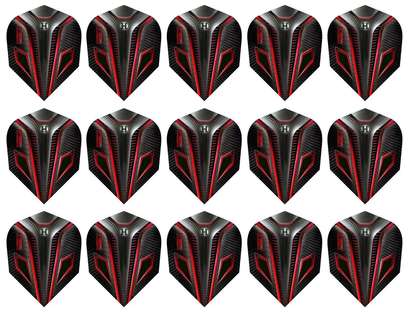5 New Sets Harrows Noble Standard Dart Flights  - Red
