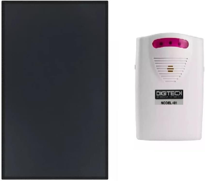 Digiteck Tech Wireless Pressure Mat Doorbell & Alarm Systems, White & Black