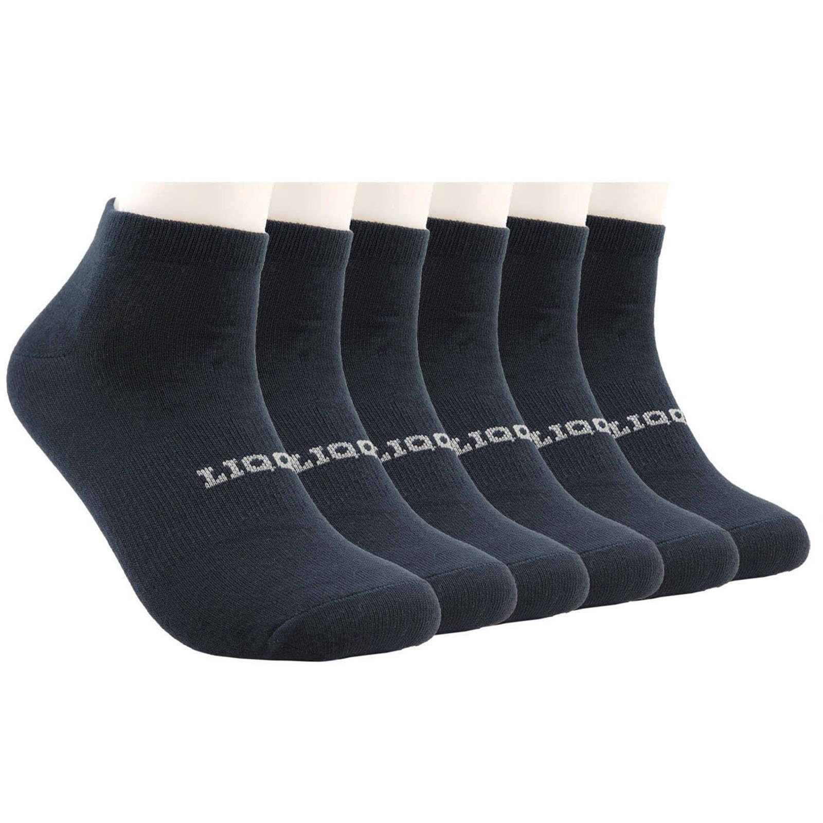 Unisex Women's Comfort Low Cut Ankle Quarter Socks with Arch Support 6 Pack