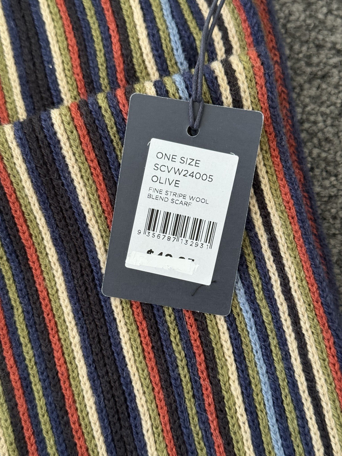 GAZMAN Wool Blend Multi-stripe Scarf, New With Tags!