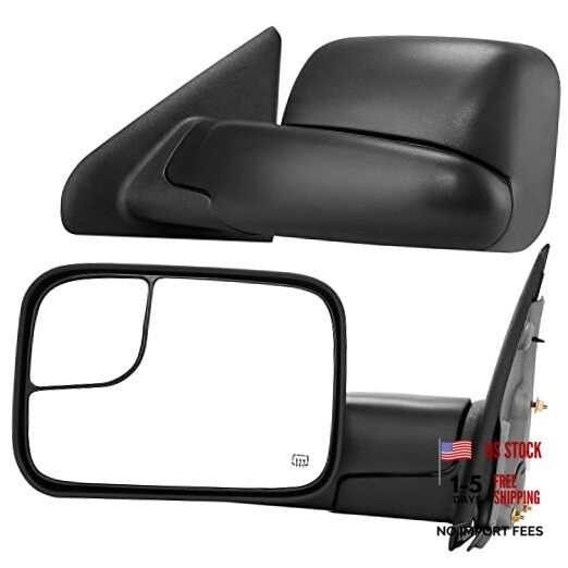 Towing Mirrors Compatible with 2002-2008 For 02-09 Ram 1500 Classic Style
