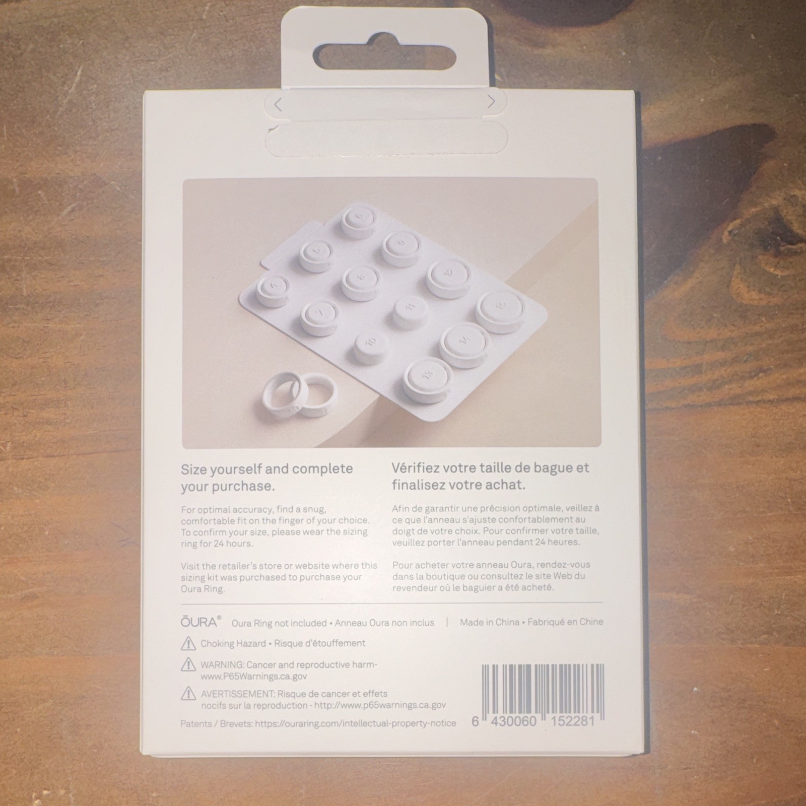 Oura Ring 4 Sizing Kit White for Oura Ring - Compatible with Oura Ring 4