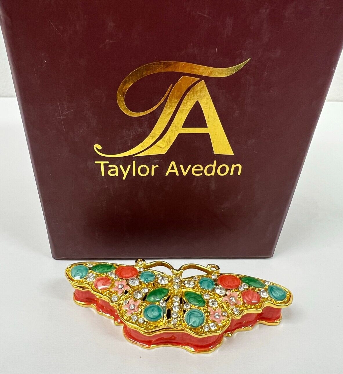 Taylor Avedon Collectible crystals stones BUTTERFLY TRINKET BOX new+ box NEW