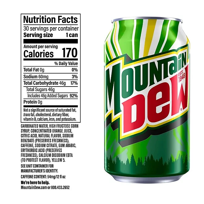 Mountain Dew 12 oz., 30 pk. FREE SHIPPING