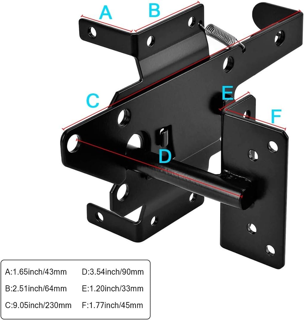 Heavy Duty Self-Locking Gate Latch Set