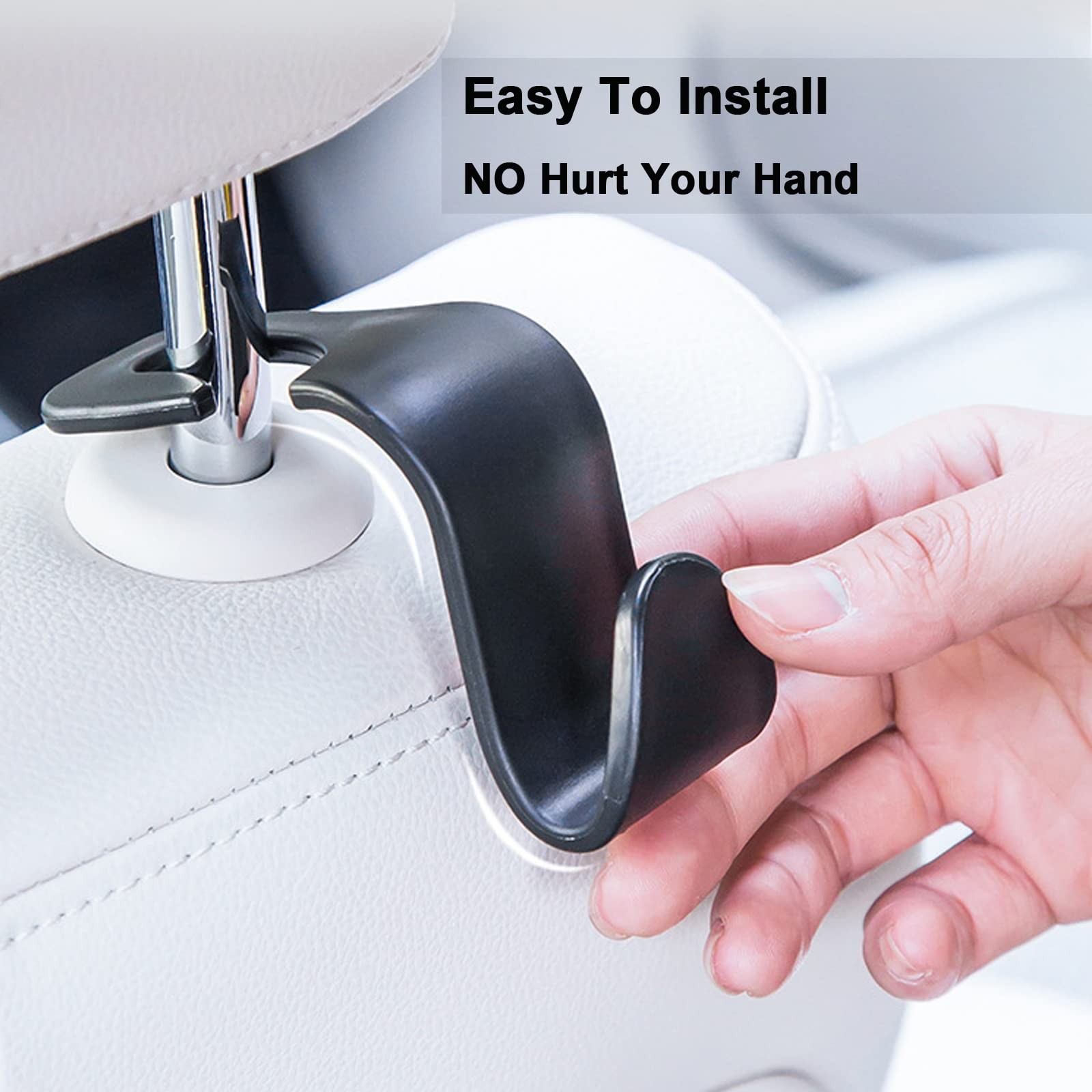 Car Seat Headrest Hook 4 Pack Vehicle Backpack Hooks Hanger 4Pcs