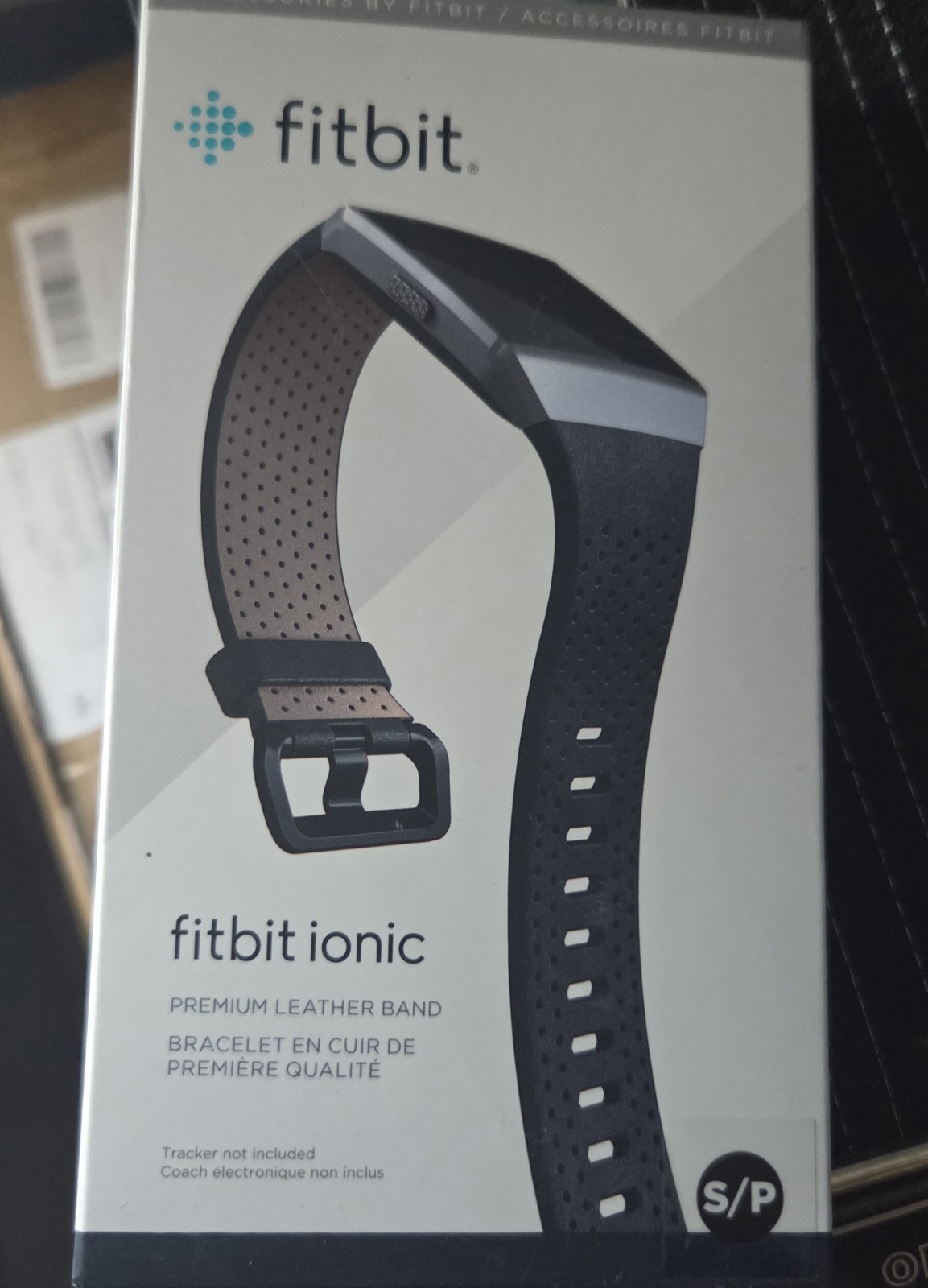 Fitbit Ionic Band premium leather, Midnight Blue NEW Size Small