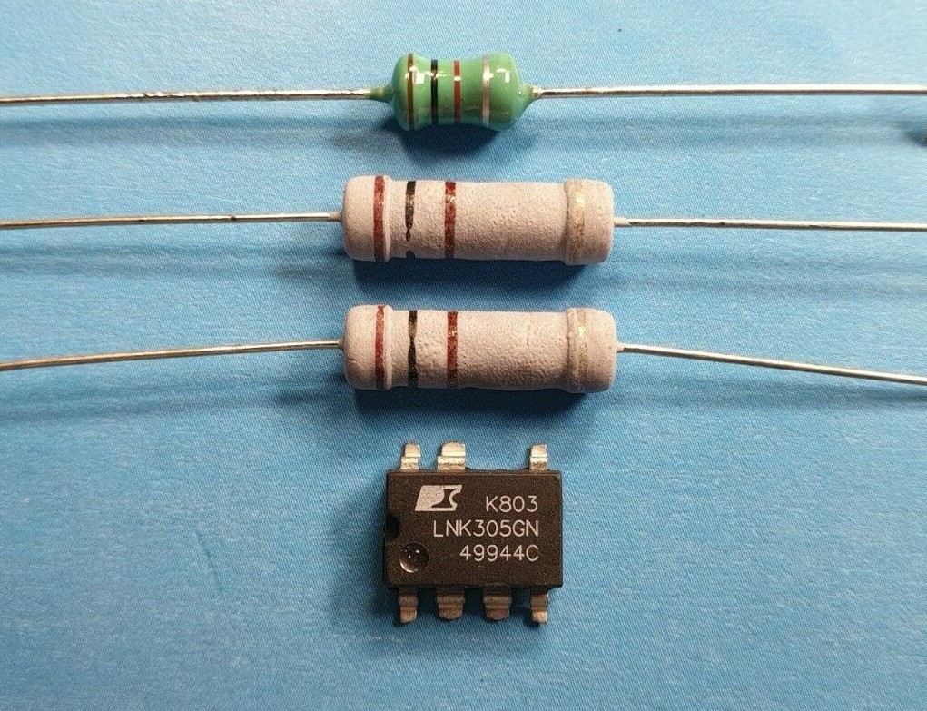 LNK305GN +2 Resistors 100 Ohm 3W + RF Choke 1000μH Whirlpool, AEG, Bauknech