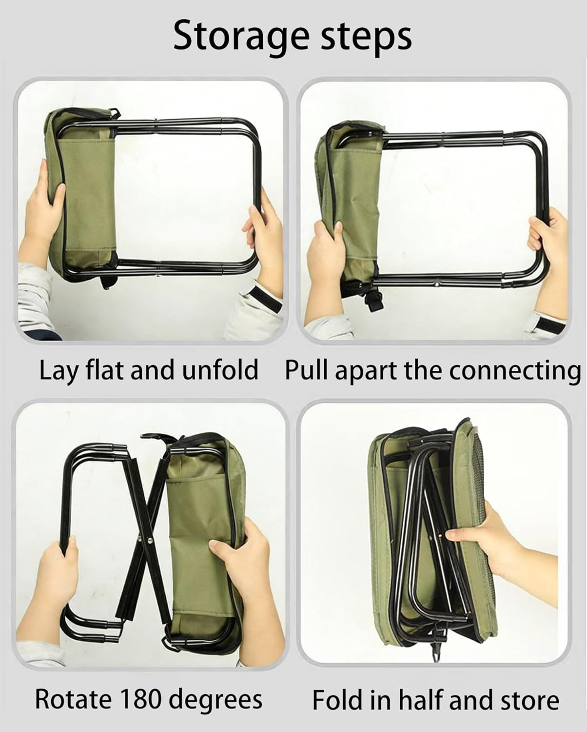 Outdoor Backpack Folding Stool, Pencil Case Stool, Portable Lightweight Camping